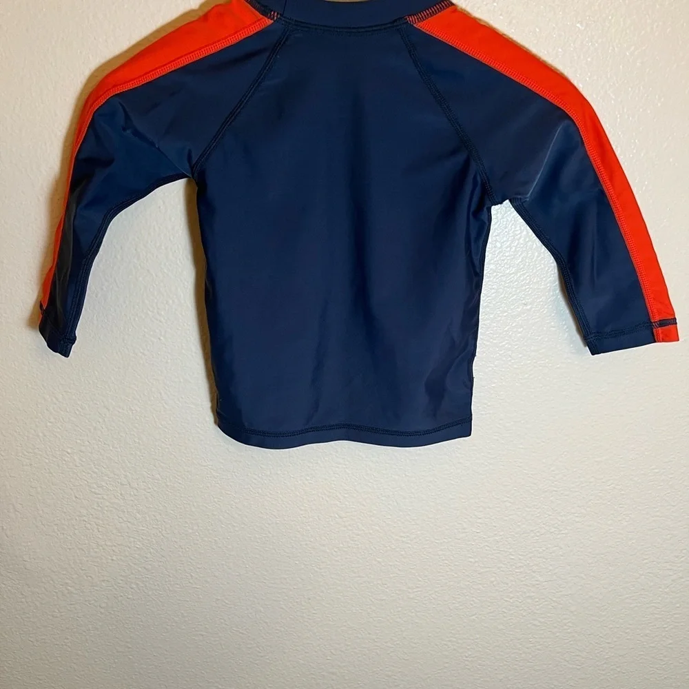 Tea Collection Navy Orange Long Sleeve Baby Rash Guard